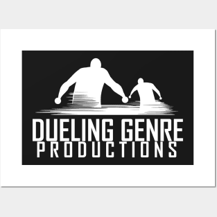 Dueling Genre White Logo Posters and Art